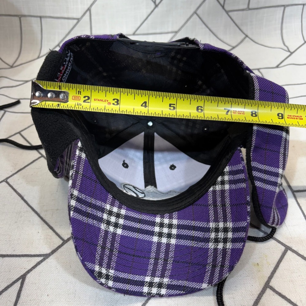 Melonwear Colorado Rockies Hat OSFA Purple Plaid Ear Flap Snapback Baseball Cap - Picture 6 of 8